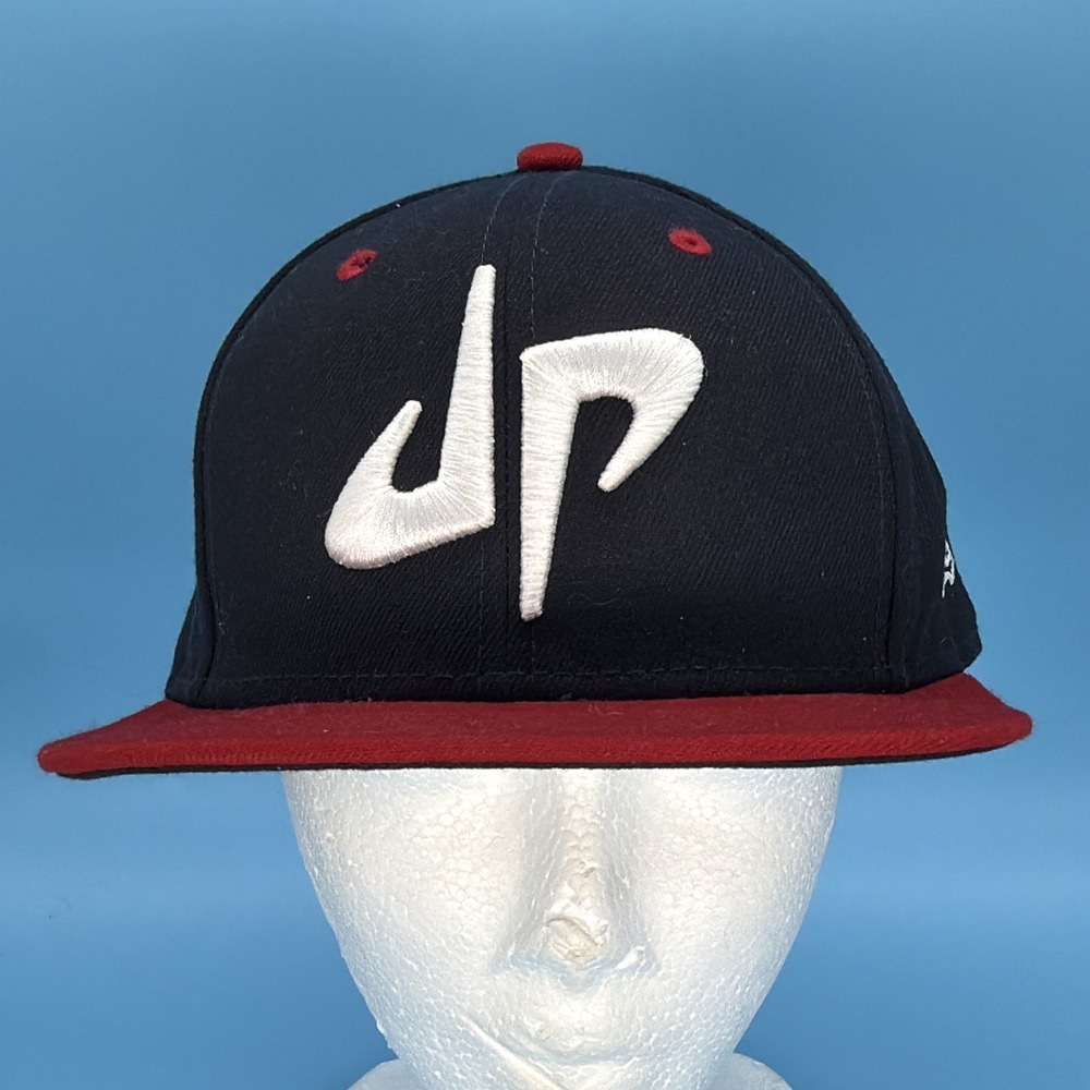 New Era 9FIFTY Dude Perfect Snapback Hat Cap Navy Blue Red Embroidered DP Logo
